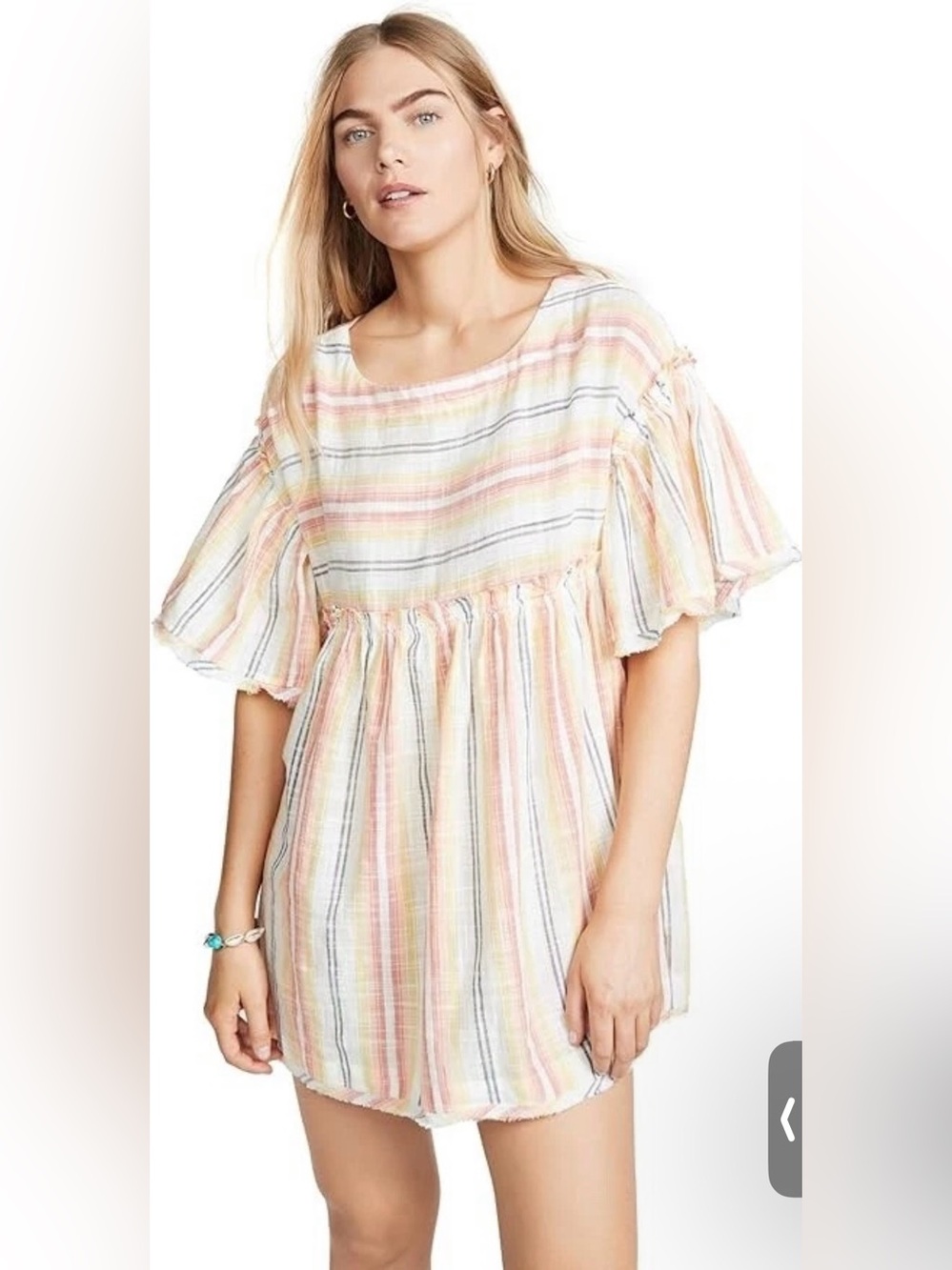 Free People Women’s Summer Nights Striped Tunic Dress Size Medium